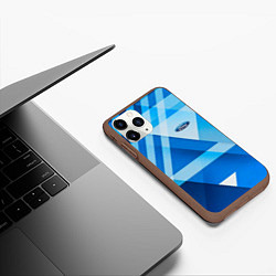 Чехол iPhone 11 Pro матовый Ford abstraction, цвет: 3D-коричневый — фото 2