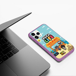 Чехол iPhone 11 Pro матовый Toca Life Holiday!, цвет: 3D-фиолетовый — фото 2
