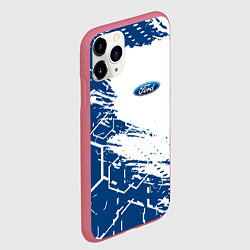 Чехол iPhone 11 Pro матовый Форд ford, цвет: 3D-малиновый — фото 2