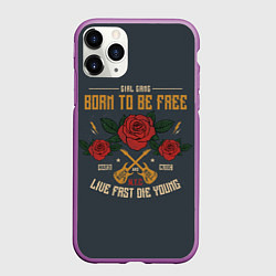 Чехол iPhone 11 Pro матовый HARD MUSIC, цвет: 3D-фиолетовый