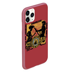 Чехол iPhone 11 Pro матовый Punk Rock Панки Живы, цвет: 3D-малиновый — фото 2