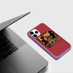 Чехол iPhone 11 Pro матовый Punk Rock Панки Живы, цвет: 3D-фиолетовый — фото 2