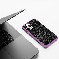 Чехол iPhone 11 Pro матовый I Hate Myself Dead Inside, цвет: 3D-фиолетовый — фото 2