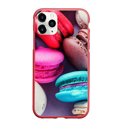 Чехол iPhone 11 Pro матовый Colorful Macaroons, цвет: 3D-красный