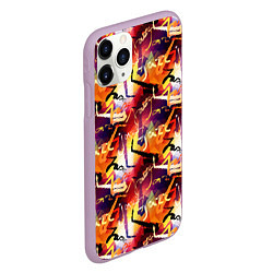 Чехол iPhone 11 Pro матовый Джазовая Музыка, цвет: 3D-сиреневый — фото 2