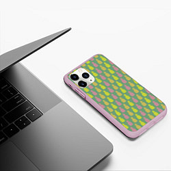 Чехол iPhone 11 Pro матовый Шествие ананасов, цвет: 3D-розовый — фото 2