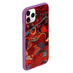 Чехол iPhone 11 Pro матовый Инстинкт Самурая, цвет: 3D-фиолетовый — фото 2