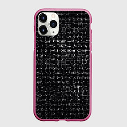 Чехол iPhone 11 Pro матовый Пиксельный паттерн Минимализм, цвет: 3D-малиновый