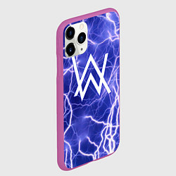 Чехол iPhone 11 Pro матовый Alan Walker молнии, цвет: 3D-фиолетовый — фото 2