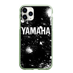 Чехол iPhone 11 Pro матовый YAMAHA - БРЫЗГИ, цвет: 3D-салатовый