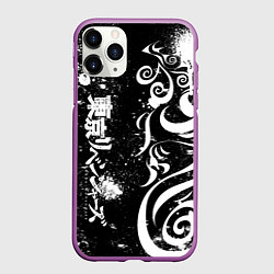 Чехол iPhone 11 Pro матовый ТОКИЙСКИЕ МСТИТЕЛИ - БРЫЗГИ КРАСКИ, цвет: 3D-фиолетовый