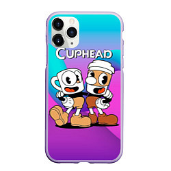 Чехол iPhone 11 Pro матовый Кружечки Cuphead, цвет: 3D-светло-сиреневый