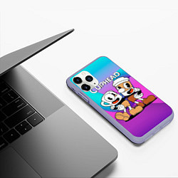 Чехол iPhone 11 Pro матовый Кружечки Cuphead, цвет: 3D-светло-сиреневый — фото 2