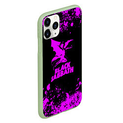 Чехол iPhone 11 Pro матовый Black Sabbath metal, цвет: 3D-салатовый — фото 2