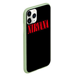 Чехол iPhone 11 Pro матовый Nirvana in Red, цвет: 3D-салатовый — фото 2