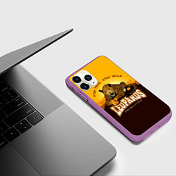 Чехол iPhone 11 Pro матовый LEOPARDS, цвет: 3D-фиолетовый — фото 2