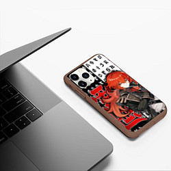 Чехол iPhone 11 Pro матовый DILUC - ДИЛЮК ГЕНШИН ИМПАКТ, цвет: 3D-коричневый — фото 2