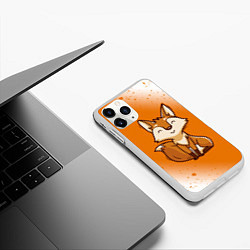 Чехол iPhone 11 Pro матовый ЛИСИЧКА Градиент, цвет: 3D-белый — фото 2