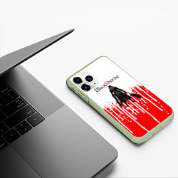 Чехол iPhone 11 Pro матовый BLOODBORNE потеки красок, цвет: 3D-салатовый — фото 2