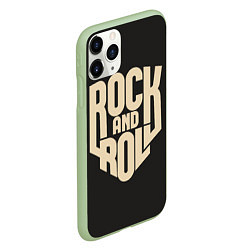 Чехол iPhone 11 Pro матовый ROCK AND ROLL Рокер, цвет: 3D-салатовый — фото 2