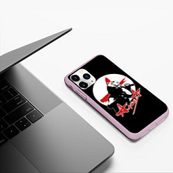 Чехол iPhone 11 Pro матовый Алиса рок группа, цвет: 3D-розовый — фото 2