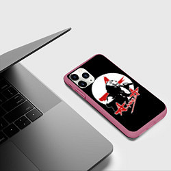 Чехол iPhone 11 Pro матовый Алиса рок группа, цвет: 3D-малиновый — фото 2