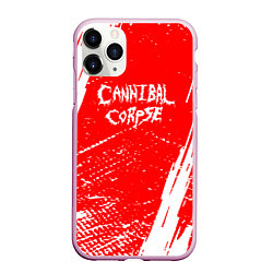 Чехол iPhone 11 Pro матовый Cannibal corpse труп каннибала, цвет: 3D-розовый