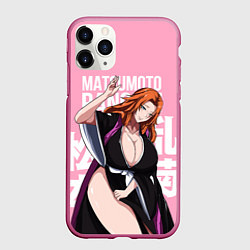 Чехол iPhone 11 Pro матовый Matsumoto Rangiku, цвет: 3D-малиновый