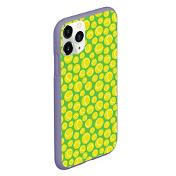 Чехол iPhone 11 Pro матовый Мячики для большого тенниса, цвет: 3D-серый — фото 2