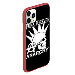 Чехол iPhone 11 Pro матовый PUNK FOREVER ANARCHY, цвет: 3D-красный — фото 2