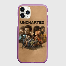Чехол iPhone 11 Pro матовый Uncharted Анчартед, цвет: 3D-фиолетовый