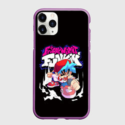 Чехол iPhone 11 Pro матовый Friday Night Funkin Boyfrend, цвет: 3D-фиолетовый