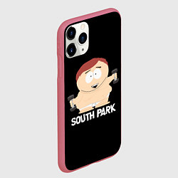 Чехол iPhone 11 Pro матовый Южный парк - Эрик с гантелями, цвет: 3D-малиновый — фото 2