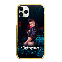 Чехол iPhone 11 Pro матовый Cyberpunk2077 Vi, цвет: 3D-желтый