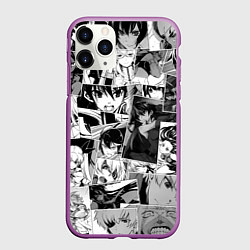 Чехол iPhone 11 Pro матовый Убийца Акамэ pattern, цвет: 3D-фиолетовый
