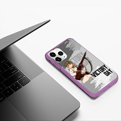 Чехол iPhone 11 Pro матовый Victory day, цвет: 3D-фиолетовый — фото 2