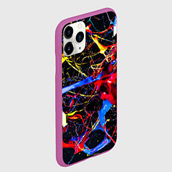 Чехол iPhone 11 Pro матовый Импрессионизм Vanguard neon pattern, цвет: 3D-фиолетовый — фото 2