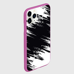 Чехол iPhone 11 Pro матовый БЕЛАЯ КРАСКА БРЫЗГИ, цвет: 3D-фиолетовый — фото 2