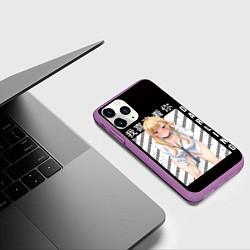 Чехол iPhone 11 Pro матовый Эта фарфоровая кукла влюбилась Китагава Марин, цвет: 3D-фиолетовый — фото 2