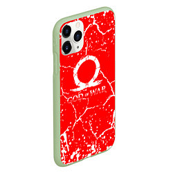 Чехол iPhone 11 Pro матовый God of war Трещины, цвет: 3D-салатовый — фото 2