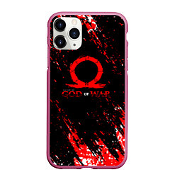 Чехол iPhone 11 Pro матовый God of war брызги