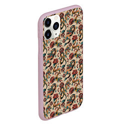 Чехол iPhone 11 Pro матовый ДРАКОН И РОЗА, цвет: 3D-розовый — фото 2