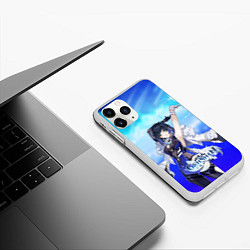 Чехол iPhone 11 Pro матовый Genshin Impact Yelan, цвет: 3D-белый — фото 2