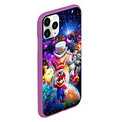 Чехол iPhone 11 Pro матовый Super Mario Odyssey Space Video game, цвет: 3D-фиолетовый — фото 2