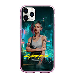 Чехол iPhone 11 Pro матовый Judy Cyberpunk 2077, цвет: 3D-розовый