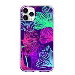 Чехол iPhone 11 Pro матовый Neon color pattern Fashion 2023, цвет: 3D-сиреневый