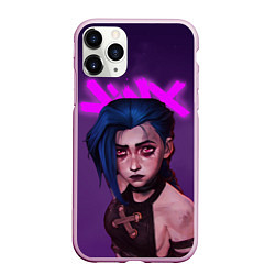 Чехол iPhone 11 Pro матовый ARCANE League Of Legends JINX, цвет: 3D-розовый