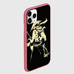 Чехол iPhone 11 Pro матовый Ниндзя-воин, цвет: 3D-малиновый — фото 2