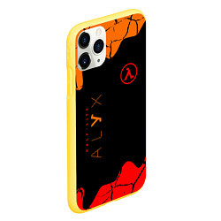 Чехол iPhone 11 Pro матовый Half-life потёки, цвет: 3D-желтый — фото 2