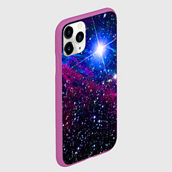 Чехол iPhone 11 Pro матовый Открытый космос Star Neon, цвет: 3D-фиолетовый — фото 2
